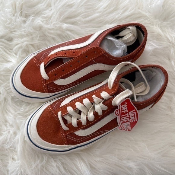 Vans Style 36 Decon Saltwash Sneakers Women's Size 5.5 Rust Orange Shoes NEW - Picture 6 of 7